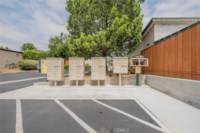 exterior space with mail area