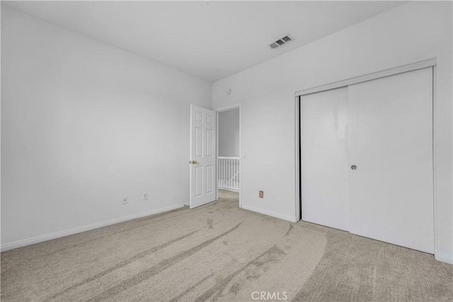 43629 Rucker Ct, Lancaster, CA 93535 - unfurnished bedroom with a closet, visible vents, baseboards, and carpet floors