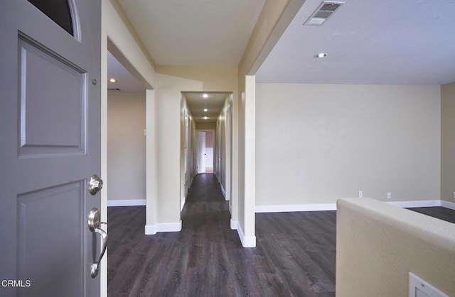 1700 Arlene Ave, Oxnard, CA 93036 - hallway with wood finished floors, baseboards, and recessed lighting