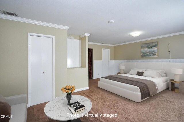 1700 Arlene Ave, Oxnard, CA 93036 - carpeted bedroom featuring crown molding