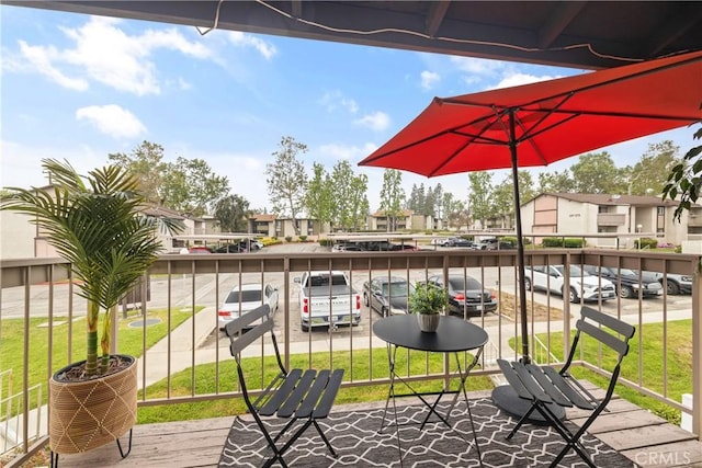 balcony featuring a residential view