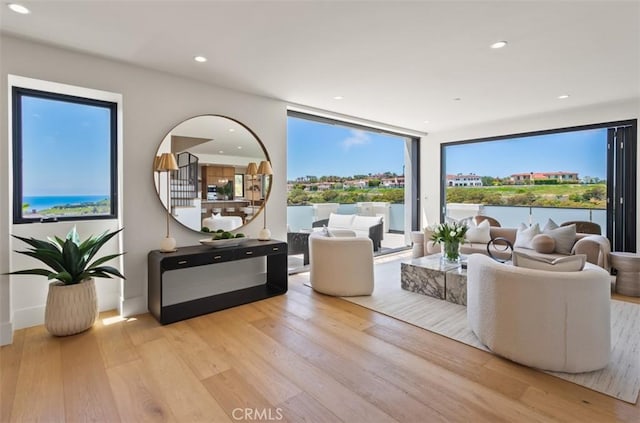 4 Sunset Cv, Newport Coast, CA 92657 - living room with recessed lighting and wood finished floors