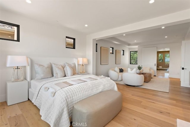 4 Sunset Cv, Newport Coast, CA 92657 - bedroom with light wood-type flooring and recessed lighting