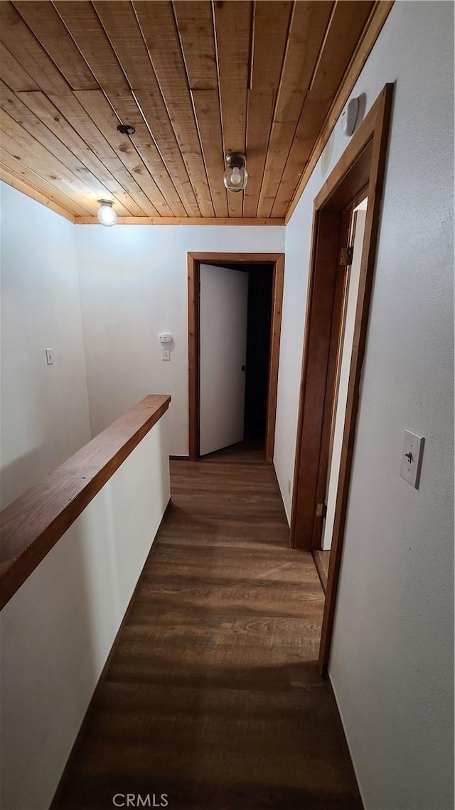 31194 Outer Highway 18 N, Running Springs, CA 92382 - hallway featuring wood ceiling and wood finished floors