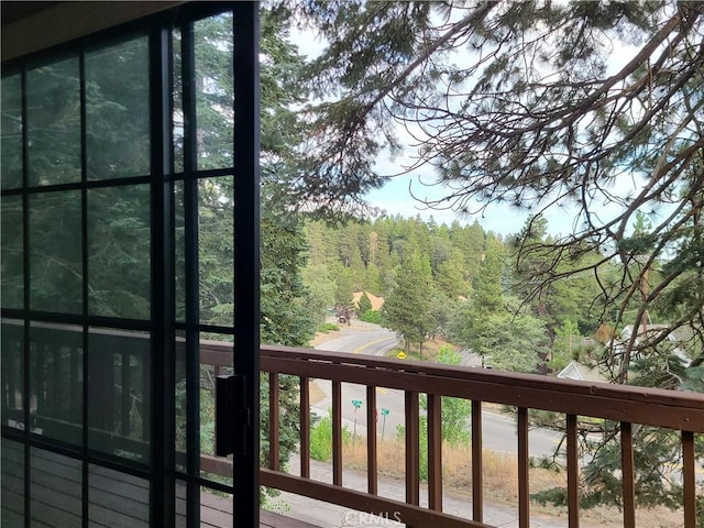31194 Outer Highway 18 N, Running Springs, CA 92382 - balcony featuring a forest view