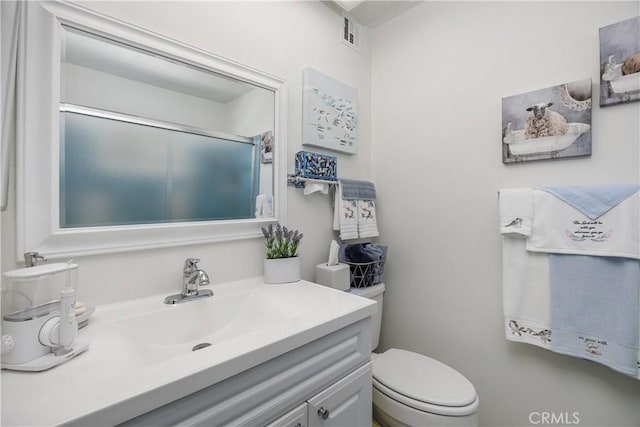 25805 Musselburgh Dr, Menifee, CA 92586 - full bath featuring vanity, an enclosed shower, and toilet