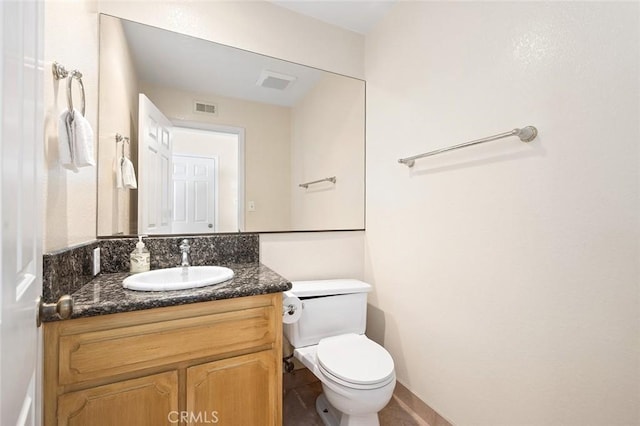 1206 Arno Dr, Sierra Madre, CA 91024 - half bathroom with toilet, vanity, and baseboards