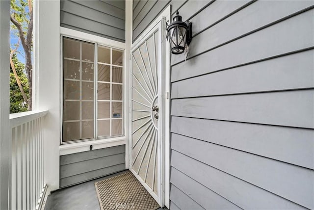 view of doorway to property