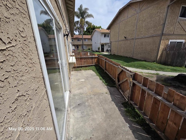 view of patio with a fenced backyard