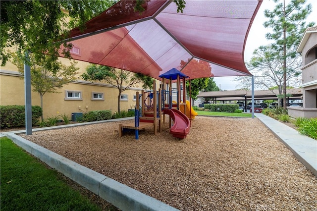 community playground with central air condition unit