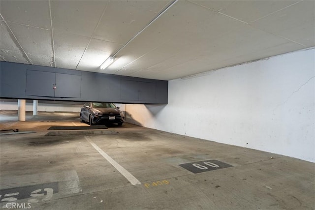 view of parking garage