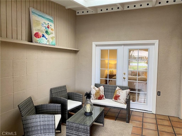exterior space with french doors