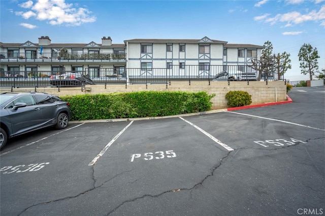 view of uncovered parking lot