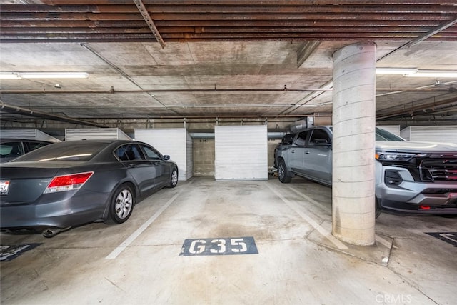view of parking garage