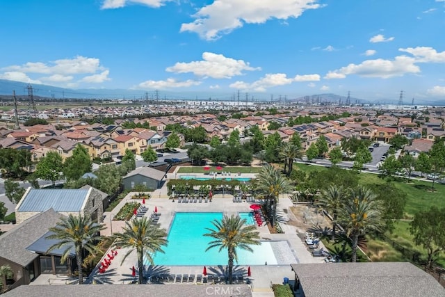 2785 Berry Loop Privado Unit 12, Ontario, CA 91761 - aerial view of residential area featuring a pool