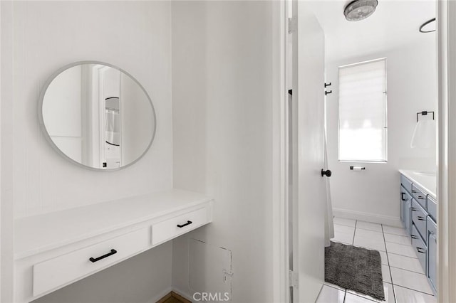 5875 Doverwood Dr Unit 309, Culver City, CA 90230 - bathroom with vanity, tile patterned floors, and baseboards