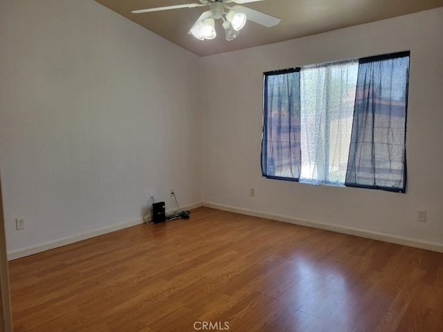 628 Vintner St, Los Banos, CA 93635 - empty room with wood finished floors, baseboards, and ceiling fan