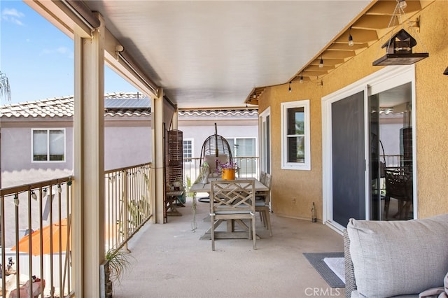 22255 Village Way Dr, Canyon Lake, CA 92587 - view of patio / terrace with a balcony
