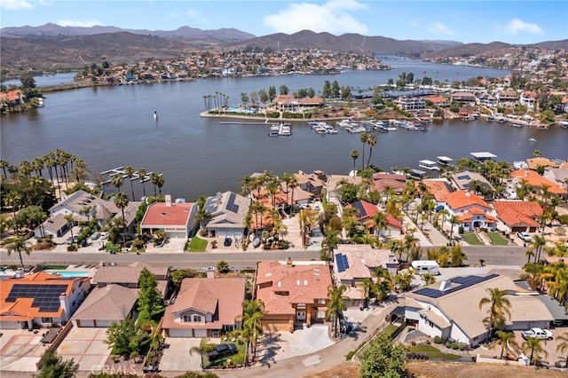 22255 Village Way Dr, Canyon Lake, CA 92587 - aerial view of residential area featuring a water and mountain view