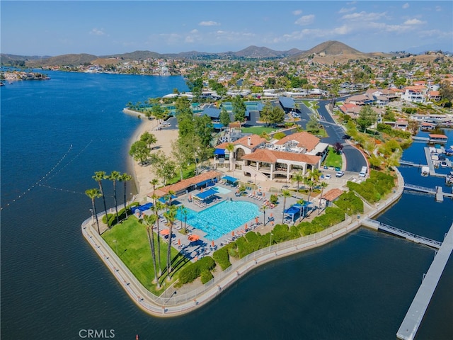 22255 Village Way Dr, Canyon Lake, CA 92587 - aerial view of a water and mountain view and a pool
