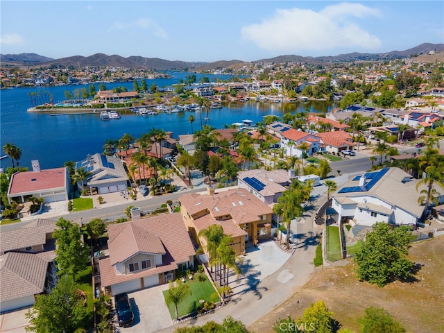 22255 Village Way Dr, Canyon Lake, CA 92587 - aerial view of residential area featuring a water and mountain view