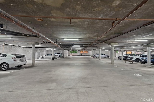 view of parking garage