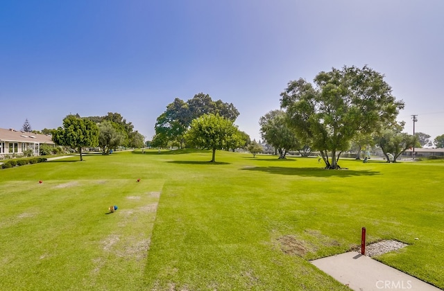 surrounding community featuring a lawn