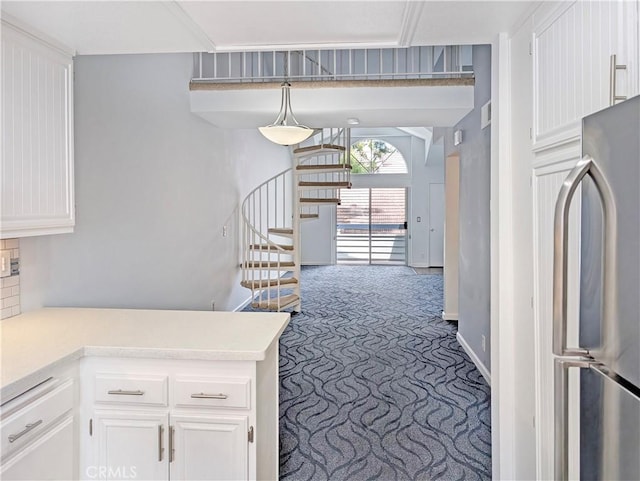 26770 Claudette St Unit 408, Canyon Country, CA 91351 - corridor featuring stairway and carpet