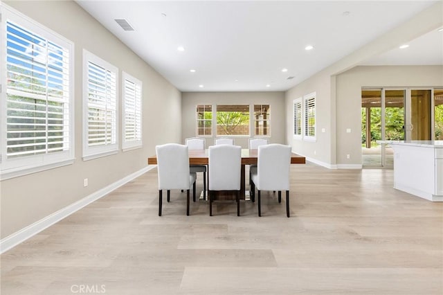 5467 Lisboa St, Chino Hills, CA 91709 - dining area featuring light wood finished floors, baseboards, and recessed lighting