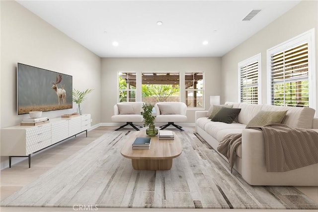 5467 Lisboa St, Chino Hills, CA 91709 - living area with light wood-type flooring, baseboards, and recessed lighting