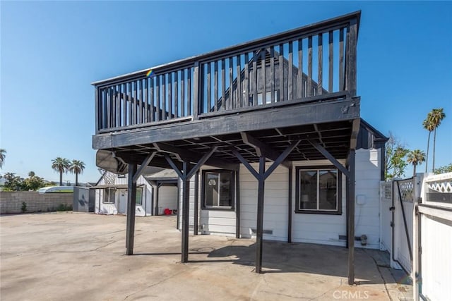 1949 Lancewood Ave, Hacienda Heights, CA 91745 - rear view of property featuring fence, a patio area, and a wooden deck