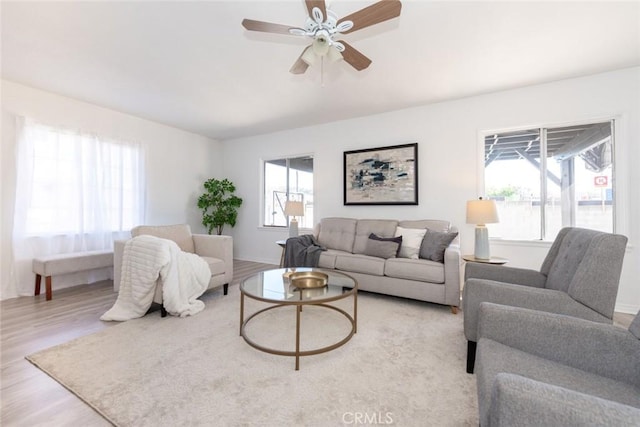 1949 Lancewood Ave, Hacienda Heights, CA 91745 - living area with healthy amount of natural light, wood finished floors, and ceiling fan