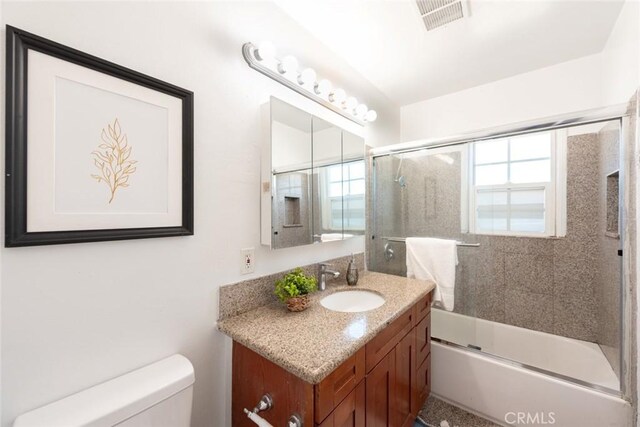 1949 Lancewood Ave, Hacienda Heights, CA 91745 - full bath featuring toilet, vanity, and bath / shower combo with glass door