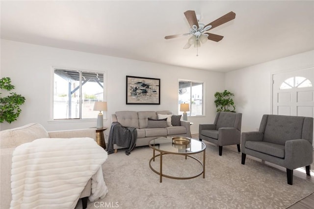 1949 Lancewood Ave, Hacienda Heights, CA 91745 - living room with plenty of natural light and a ceiling fan