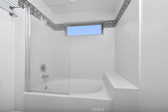 full bath featuring shower / bath combination