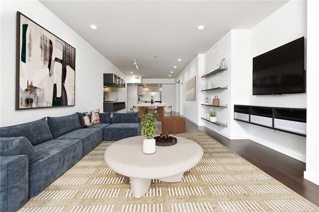 5016 Bakman Ave Unit 306, North Hollywood, CA 91601 - living area featuring recessed lighting and wood finished floors