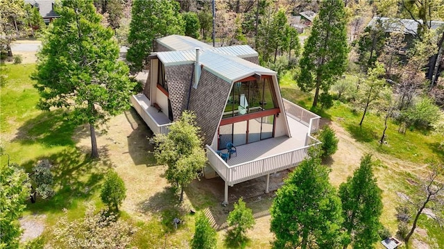 60027 Cascadel Dr S, North Fork, CA 93643 - aerial view of property and surrounding area with a tree filled landscape