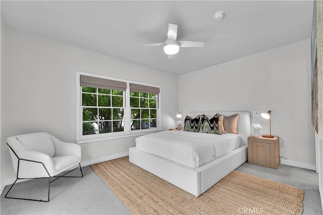 21820 Dumetz Rd, Woodland Hills, CA 91364 - carpeted bedroom with baseboards and ceiling fan