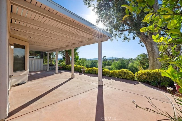view of patio / terrace featuring a carport