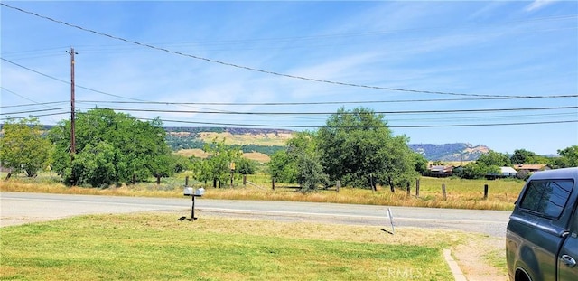 view of street with a mountain view
