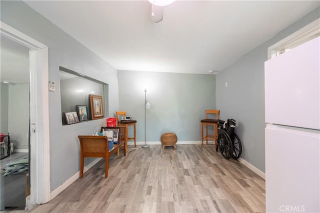 4253 Eugene St, Los Angeles, CA 90063 - living area featuring baseboards and light wood-style floors