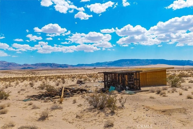 mountain view featuring a rural view and view of desert