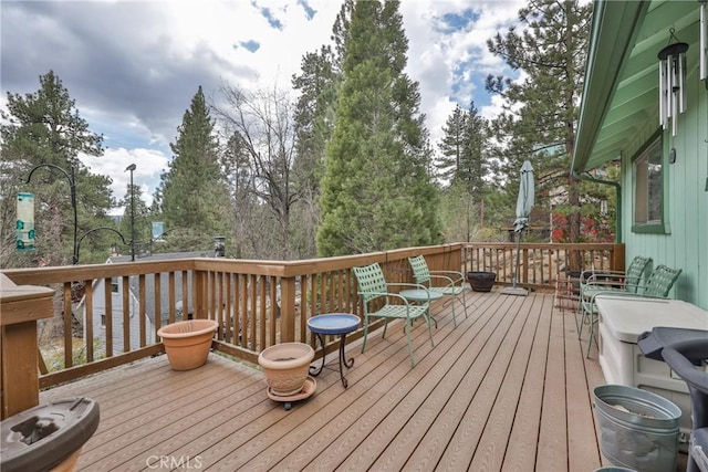 view of wooden deck
