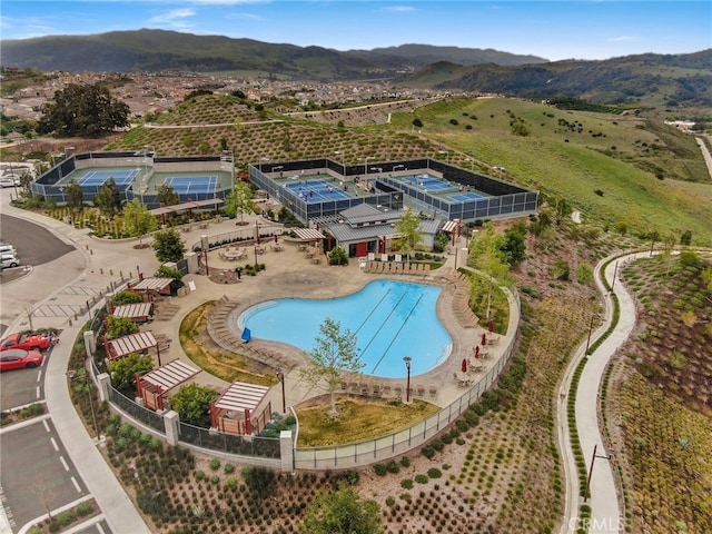 149 Luneta Ln, Rancho Mission Viejo, CA 92694 - bird's eye view of a mountainous background and a pool
