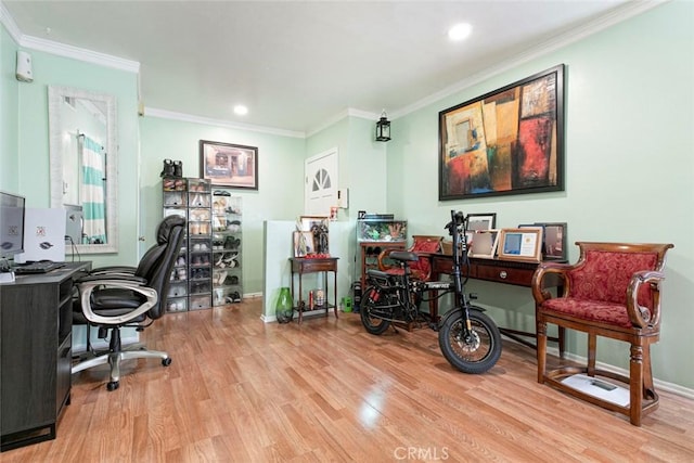 17151 Roscoe Blvd Unit 21, Northridge, CA 91325 - office space with wood finished floors, crown molding, recessed lighting, and baseboards
