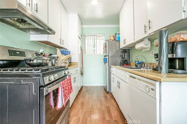 17151 Roscoe Blvd Unit 21, Northridge, CA 91325 - kitchen featuring gas stove, dishwasher, a sink, under cabinet range hood, and light countertops