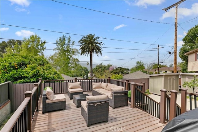 3348 Burritt Way, La Crescenta, CA 91214 - wooden terrace featuring an outdoor living space