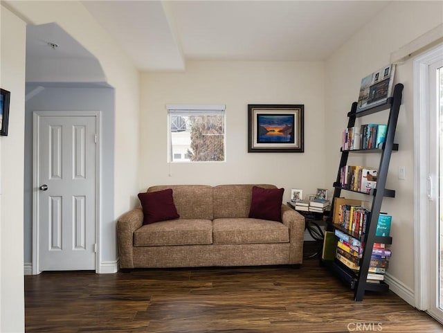 5447 Marine Ave Unit 7, Lawndale, CA 90260 - living area featuring baseboards and dark wood-type flooring