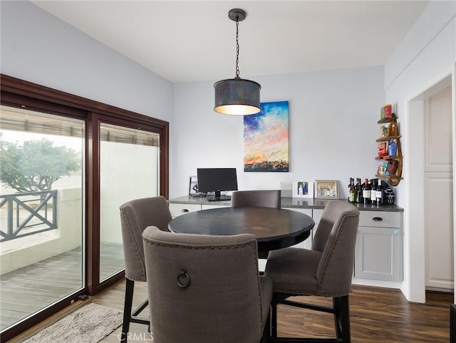 5447 Marine Ave Unit 7, Lawndale, CA 90260 - dining space with dark wood finished floors
