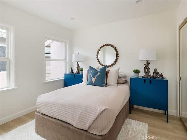 5244 W 137th Pl, Hawthorne, CA 90250 - bedroom featuring baseboards, recessed lighting, and wood finished floors